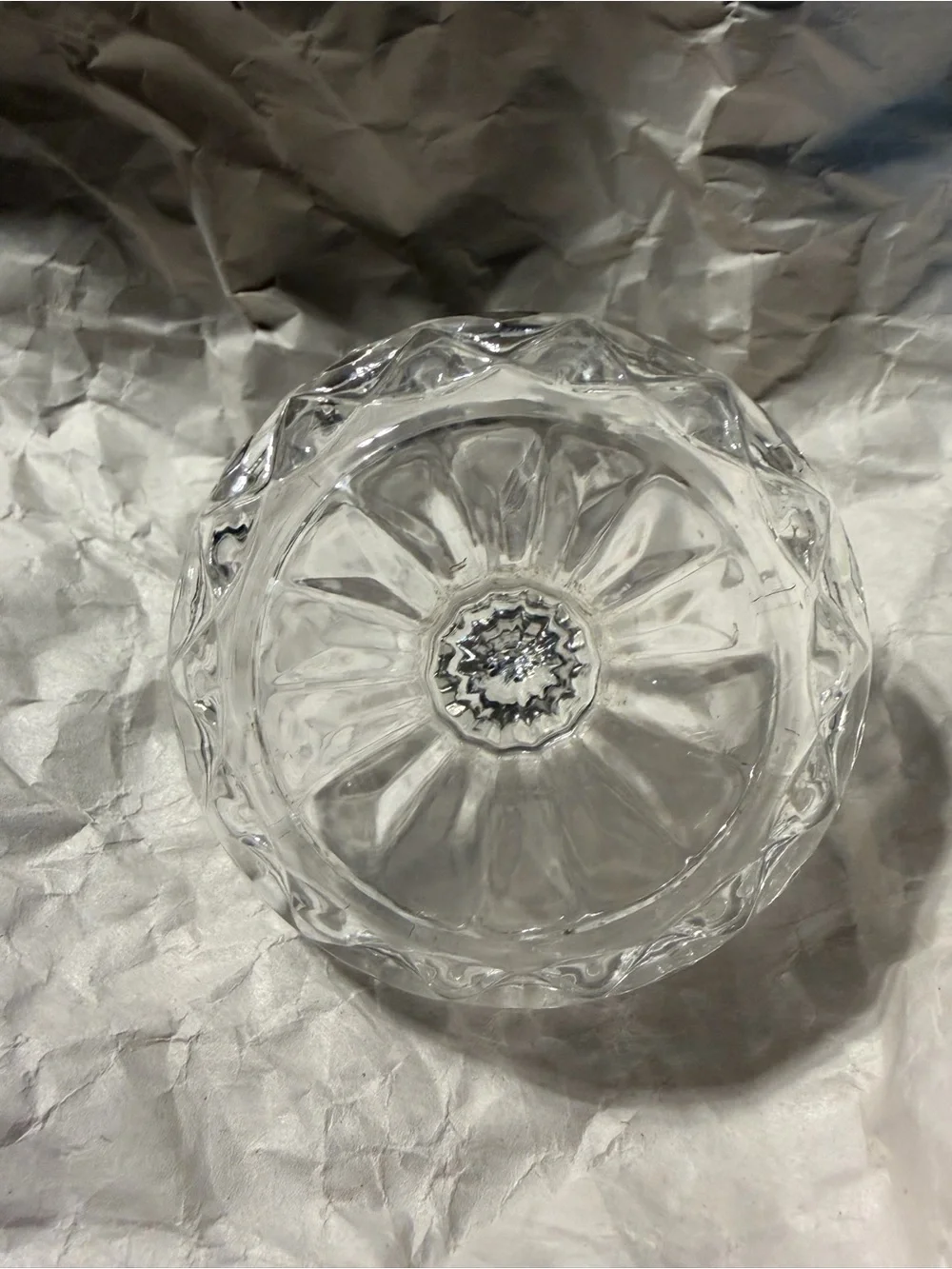 Clear pressed Glass Ring Holder/trinket Dish